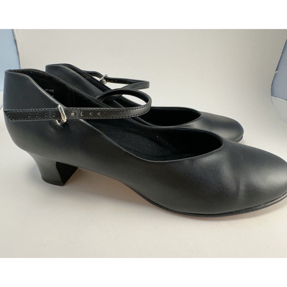 Capezio Mary Jane Character Shoes Black Women's 11 Leather w/Box - Picture 7 of 8